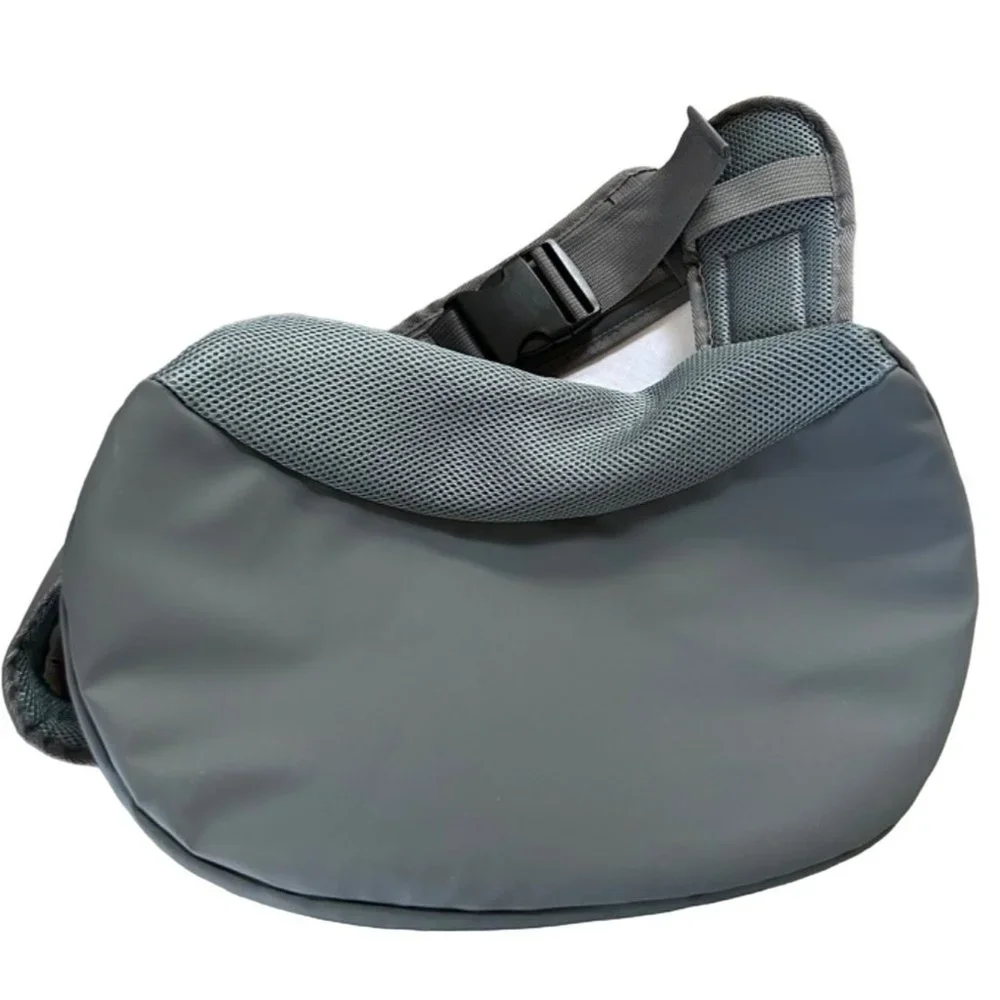 Yudodo Gray Pet Carrier Shoulder Bag Mesh Breathable Size Small